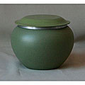 Eastern Pagoda Medium Green Pet Urn (Up to 40 Pounds)