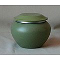 Eastern Pagoda Small Green Pet Urn (Up to 25 Pounds)