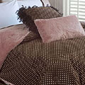 Micro-plush Dots/ Faux Fur 3-piece Comforter Set