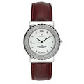Peugeot Women's Silvertone Crystal Bezel Strap Watch