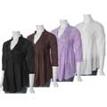 Cute Options Women's Striped Pintuck Blouse