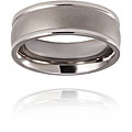 Titanium Two-tone Stone Finish Ring