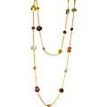 14k Yellow Gold Multi-gemstone Necklace