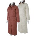 Fifi Collection Plush Trim Quilted Long Coat