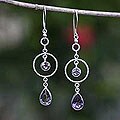 Sterling Silver 'Lilac in Motion' Amethyst Earrings (Indonesia)