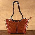 Leather 'Imperial' Shoulder Bag (Peru)