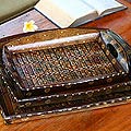 Set of 3 Bamboo Batik 'Java Romance' Trays (Indonesia)