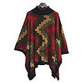 Alpaca Wool 'Pyramids' Poncho (Peru)