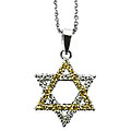 Sterling Silver CZ Star of David Necklace