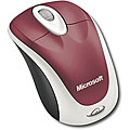 Microsoft Pomegranate Red Wireless Optical Laptop Mouse 3000