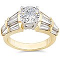 18k Gold 3 1/4ct TDW Round Diamond Ring (K, SI1-SI2)