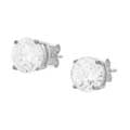 Sterling Silver 7 mm Cubic Zirconia Basket Stud Earrings