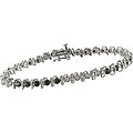 14k Gold 1ct TDW Black and White Diamond Bracelet (J-K, I3)
