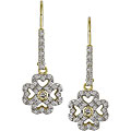 10k Gold 1/3ct TDW Diamond Flower Earrings