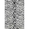 Jungle Zebra Print Rug (5' x 7'6)