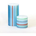 Duo of Retro Stripe Imageglow Candles