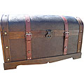Antiqued Victorian Steamer Trunk