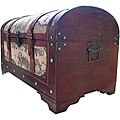 Large World Map Hope Chest Trunk