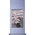 'Asian Mountain Temple' Wall Art Scroll Painting