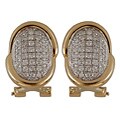 10k Gold 1/2ct TDW Diamond Oval Earrings (H-I, I2)