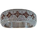 10k Gold 1/2ct TDW Champagne/ White Diamond Ring (H-I, I2) (Size 7)