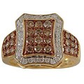 14k Gold 1ct TDW Champagne and White Diamond Ring (I-J, I2-I3)
