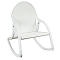 Hoohobbers White Mesh Folding Rocking Chair