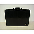 Abbyson Black Leather Briefcase