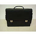 Abbyson Black Leather Briefcase