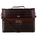 Abbyson Black Leather Travel Briefcase
