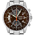 Seiko Men's Chronograph Stainless Steel Brown Watch