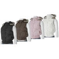 Dulce Bombon Junior's Hooded Plush Trim Quilted Vest