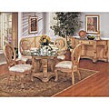 Emilio 5-piece Whitewash Round Dining Table Set