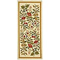 Hand-hooked Ivory Wool Rug (2'6 x 6')