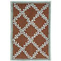 Hand-hooked Trellis Rug (1'8 x 2'6)