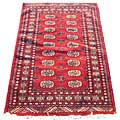 Pakistani Pak Bokhara Red Rug (3' x 5')