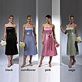 Jump Apparel Women's Satin Bridesmaid's Dress with Sash
