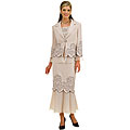 Nubiano Women's Plus Size Scalloped Skirt Suit