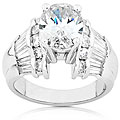 Platinum 5 1/3ct TDW Diamond Engagement Ring (J, I1) (Size 6.5)