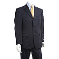 Hart Schaffner Marx Men's Solid Navy 3-button Suit