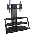 Triple-level 42-inch 4-in-1 TV Stand w/ Removable Mount
