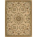 Machine-made Gold Modern Living Rug (5'3 x 7'5)