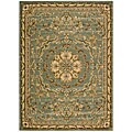 Machine-made Seafoam/ Gold Modern Living Rug (5'3 x 7'5)