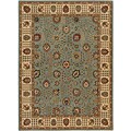 Machine-made Seafoam/ Beige Modern Living Rug (5'6 Round)