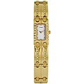 Timex Women's White Dial Goldtone Fashion Watch