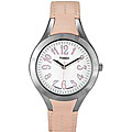 Timex Women's Indiglo White Dial Pink Strap Watch