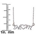 Sterling Silver Diamond 'Mom' Necklace