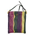 Prada Purple and Green Stripe Messenger Bag