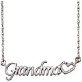 Sterling Silver Diamond 'Grandma' Necklace