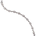 Sterling Silver 1/4ct TDW Diamond Heart Bracelet (H-I, I2-I3)